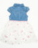 Image #3 - Sugar California Toddler Girls' Denim Short Sleeve Button-Down Tutu Dress, Blue, hi-res