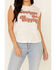 Shyanne Women's Cowboys & Hippies Graphic Rolled Short Sleeve Tee , White, hi-res