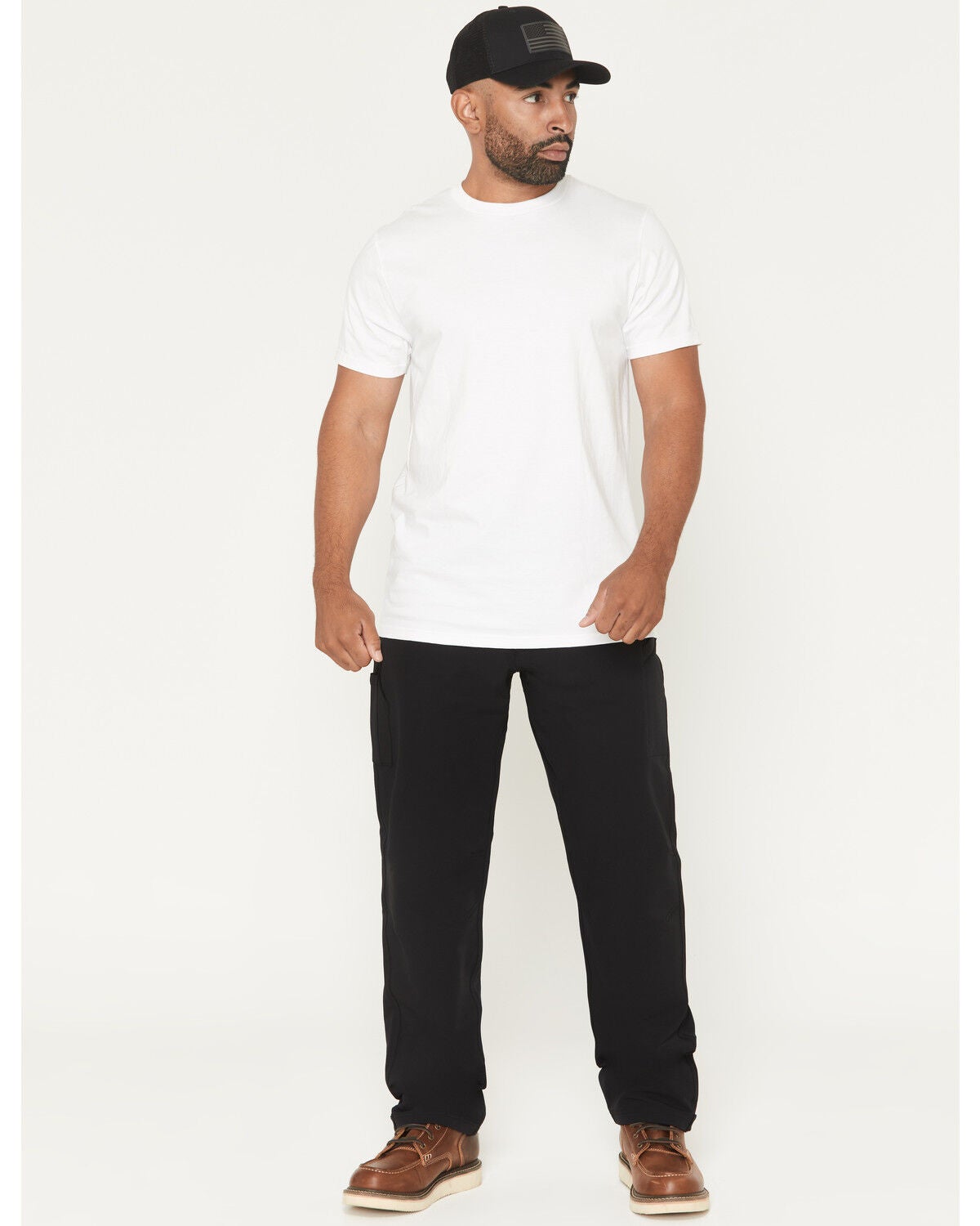 Image #1 - Thorogood Men's Infinity DWR Soft Shell Relaxed Straight Stretch Work Pants - Big, Black, hi-res