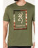 Image #3 - Browning Men's Americana Short Sleeve Graphic T-Shirt, Olive, hi-res