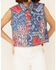 Double D Ranch Women's Multi Print Liberty & Justice For All Snap-Front Vest , Multi, hi-res