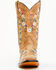 Image #5 - Corral Girls' Floral Embroidered Blacklight Western Boots - Square Toe, Honey, hi-res