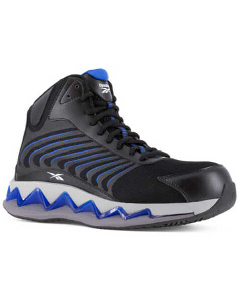 Image #1 - Reebok Men's Zig Elusion Heritage High Top Work Shoes - Composite Toe, Black, hi-res