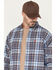 Image #2 - Ariat Men's FR Cienega Plaid Print Long Sleeve Button-Down Work Shirt, Indigo, hi-res