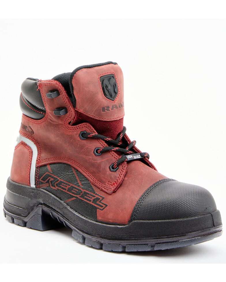 Wolverine x Ram Collection Men's Rebel Work Boots - Composite Toe, Red, hi-res