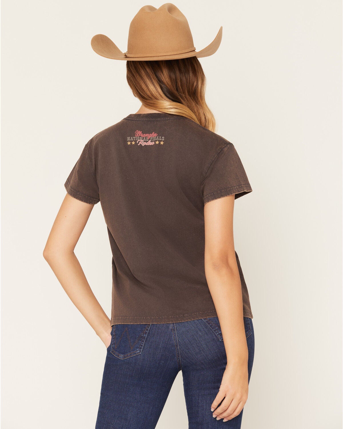 Image #4 - Wrangler Retro Women's Acid Wash Vegas Short Sleeve Graphic Tee, Black, hi-res