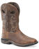 Image #1 - Double H Men's Wilmore Phantom Rider Waterproof Performance Western Boots - Broad Square Toe, Brown, hi-res