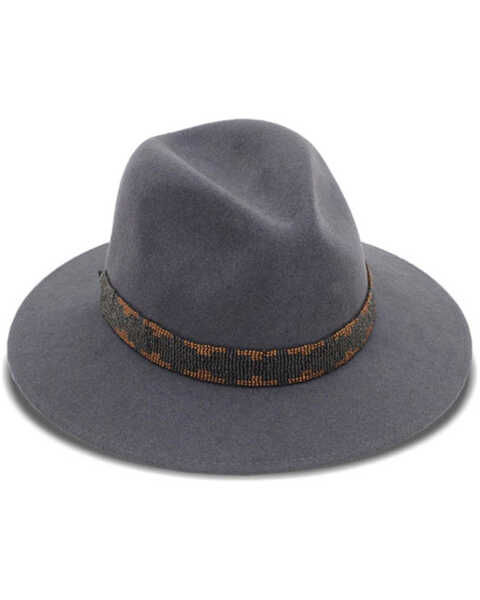Nikki Beach Women's Grey Storm Western Wool Felt Hat , Grey, hi-res