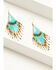 Image #2 - Shyanne Women's Desert Boheme Beaded Fringe Earrings, Gold, hi-res