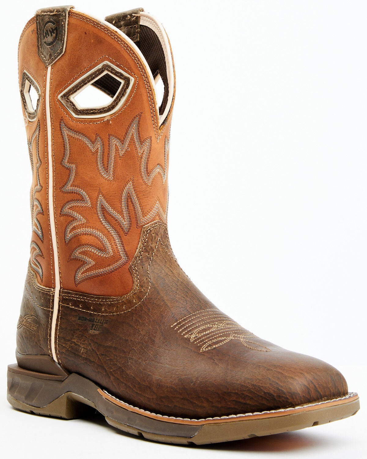 Double H Men's Requiem Pull On Work Roper Boots - Composite Toe, Brown, hi-res