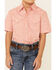 Image #3 - Ely Walker Boys' Coral Paisley Print Short Sleeve Snap Western Shirt , , hi-res