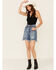 Lee Women's Vintage '90s Dad Shorts, Blue, hi-res