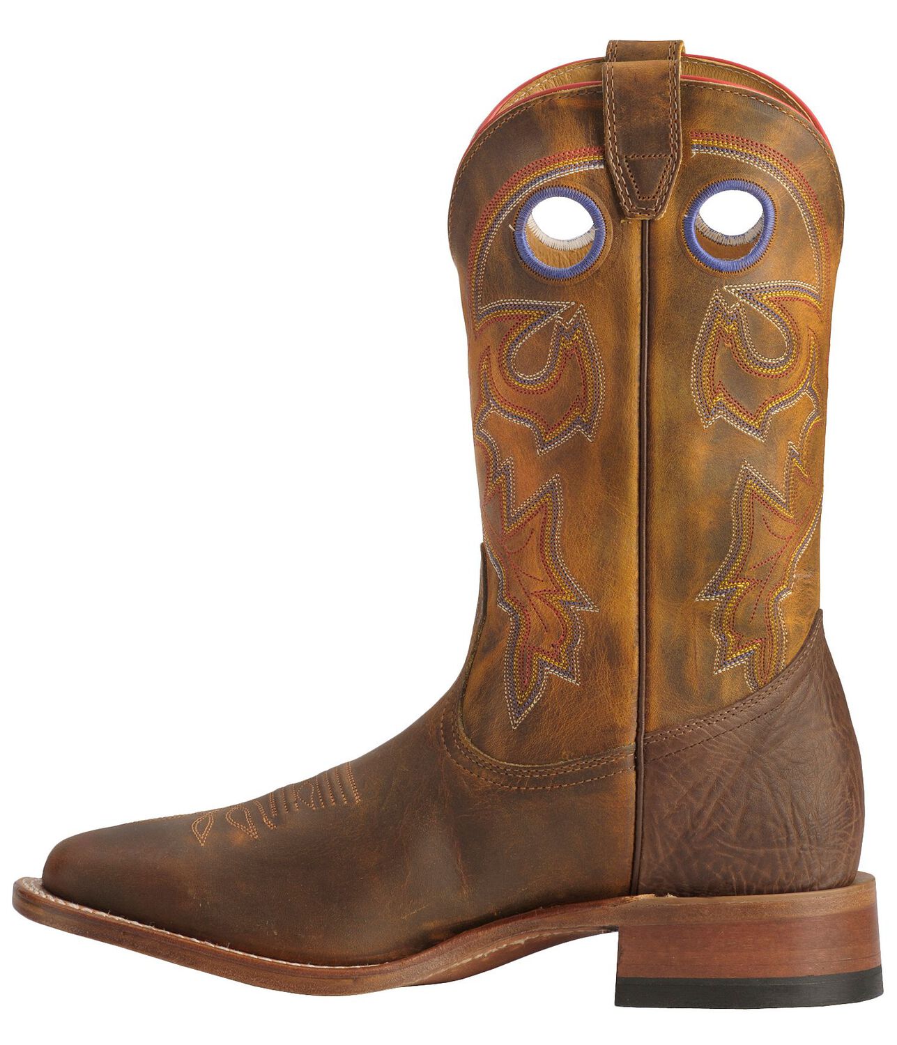 Image #3 - Boulet Men's Stockman Western Boots - Wide Square Toe, Tan, hi-res
