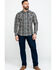 Image #6 - Rock & Roll Denim Men's Plaid Print Long Sleeve Snap Western Shirt, Teal, hi-res