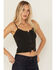 Image #1 - Idyllwind Women's Lace Trim Cami, Black, hi-res