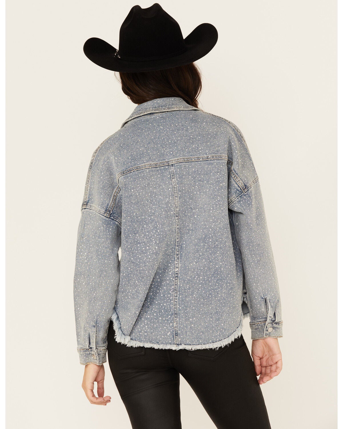 Image #4 - Veveret Women's Embellished Denim Jacket, , hi-res