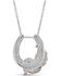 Montana Silversmiths Women's Natural Luck Horseshoe Necklace, Silver, hi-res