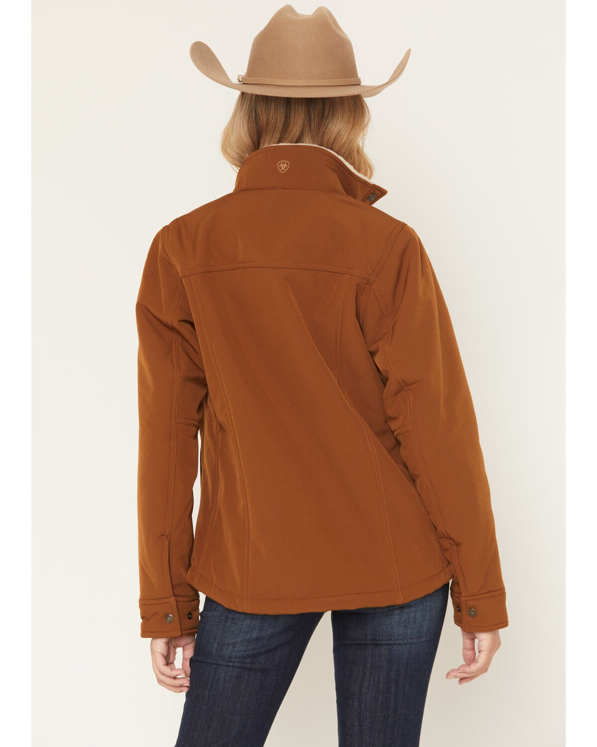 Image #4 - Ariat Women's Berber Back Barn Softshell Jacket, Chestnut, hi-res