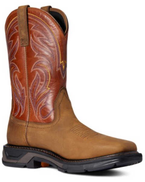 Ariat Men's WorkHog XT Cottonwood Western Work Boots - Soft Toe, Brown, hi-res