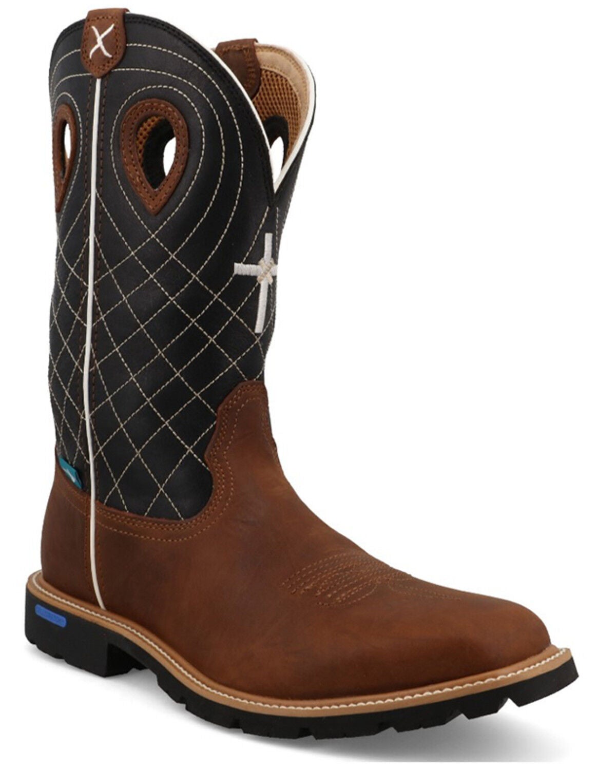 Twisted X Men's Tech X&trade; Performance Western Boots - Square Toe, Black, hi-res