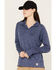 Image #3 - Ariat Women's Rebar 1/4 Zip Long Sleeve Work Shirt, Blue, hi-res