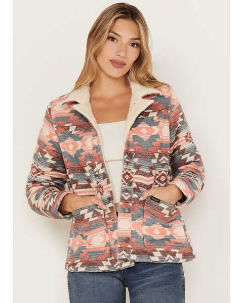 Wrangler Women's Southwestern Print Sherpa-Lined Jacket - Country Outfitter