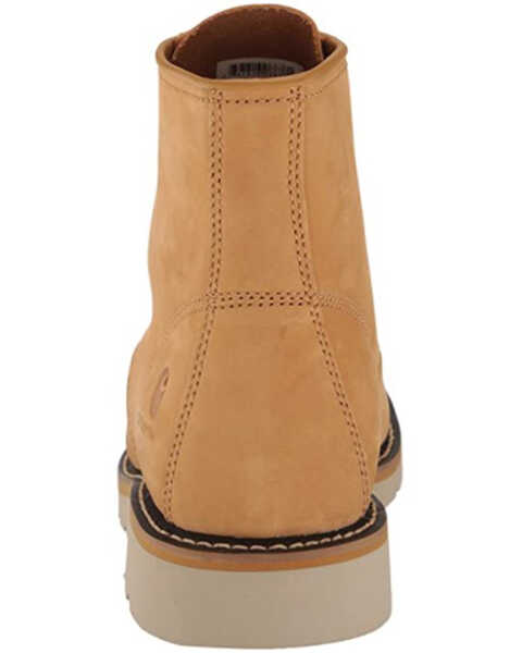 Image #4 - Carhartt Men's Soft Toe 6" Lace-Up Wedge Work Boots - Moc Toe , Wheat, hi-res