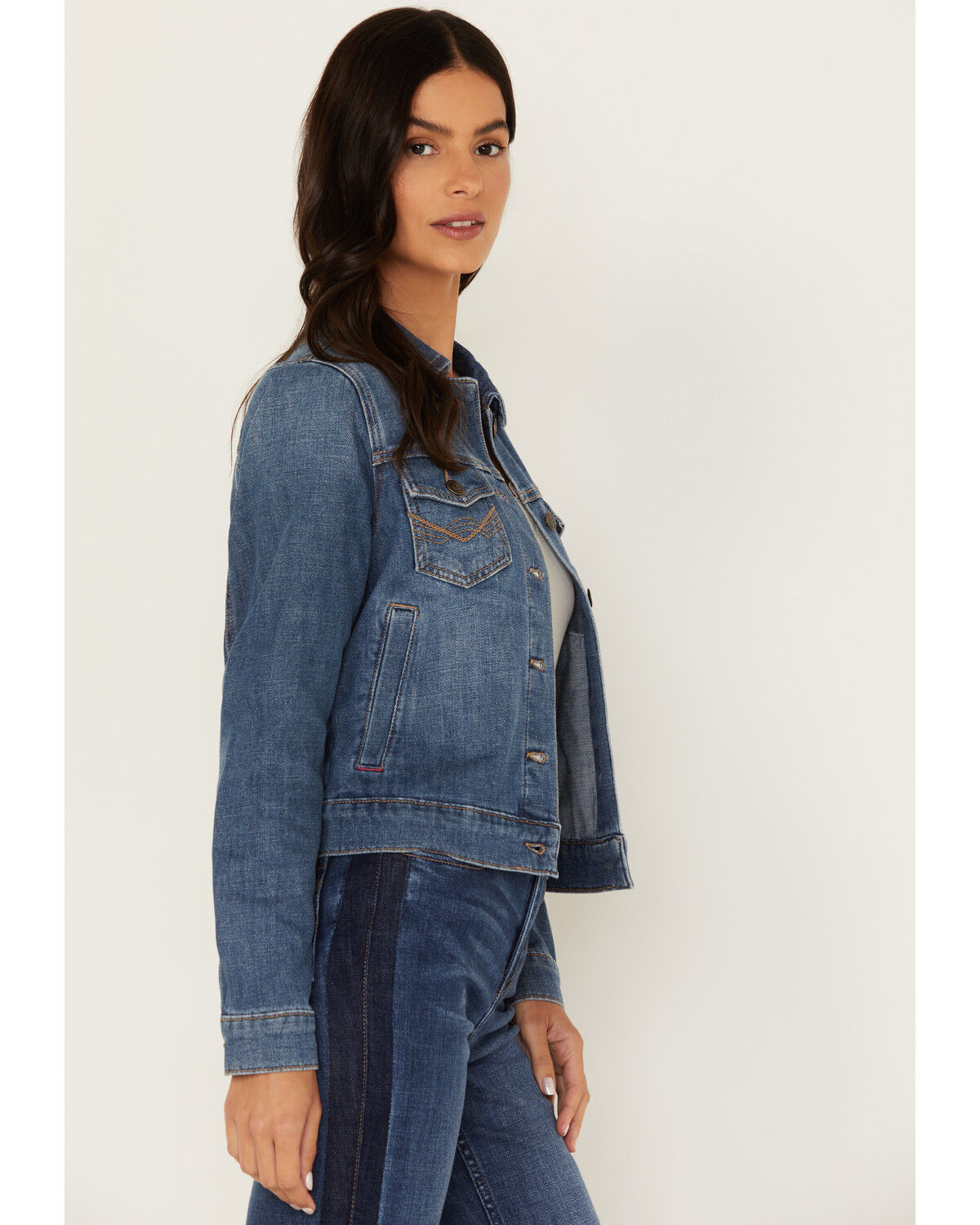 Image #2 - Idyllwind Women's Signature Classic Denim Jacket, Medium Wash, hi-res