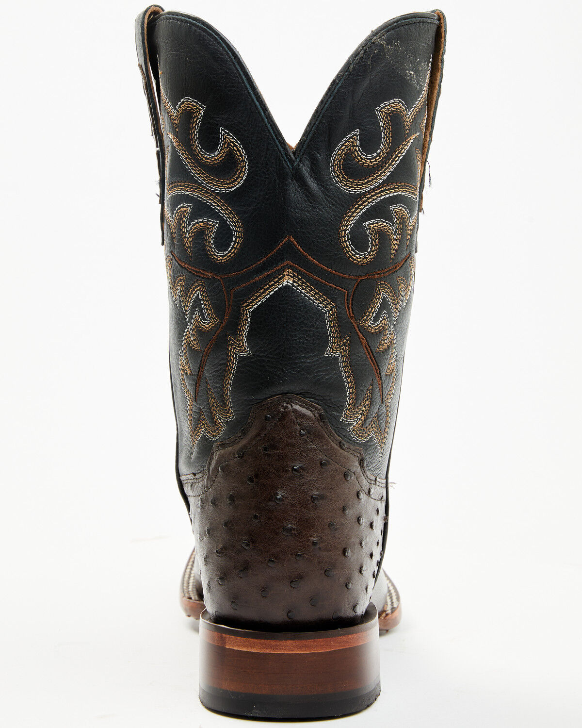 Image #5 - Cody James Men's Exotic Ostrich Western Boots - Broad Square Toe, Chocolate, hi-res