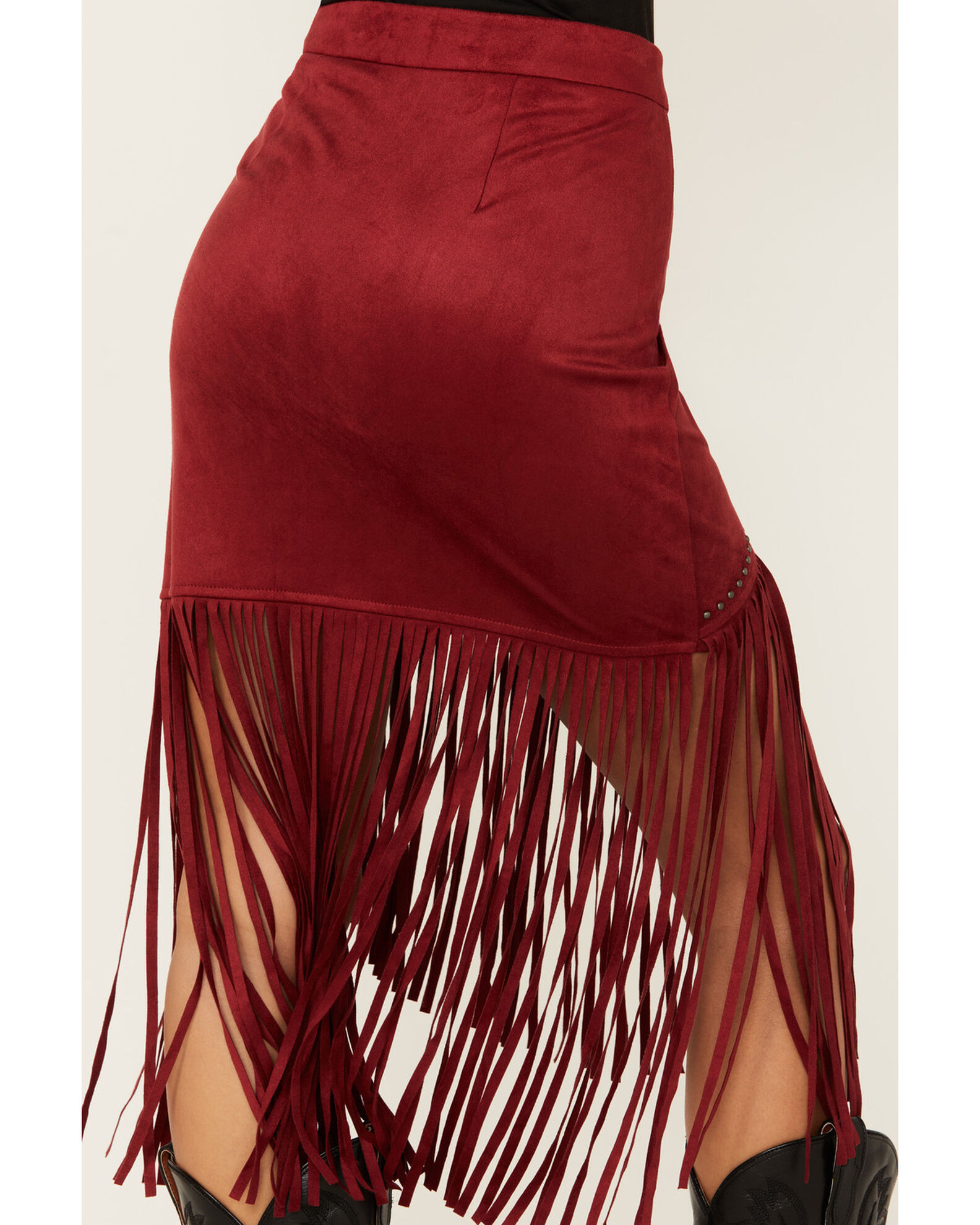 Idyllwind Women s Shiloh Faux Suede Asymmetrical Fringe Skirt Country Outfitter