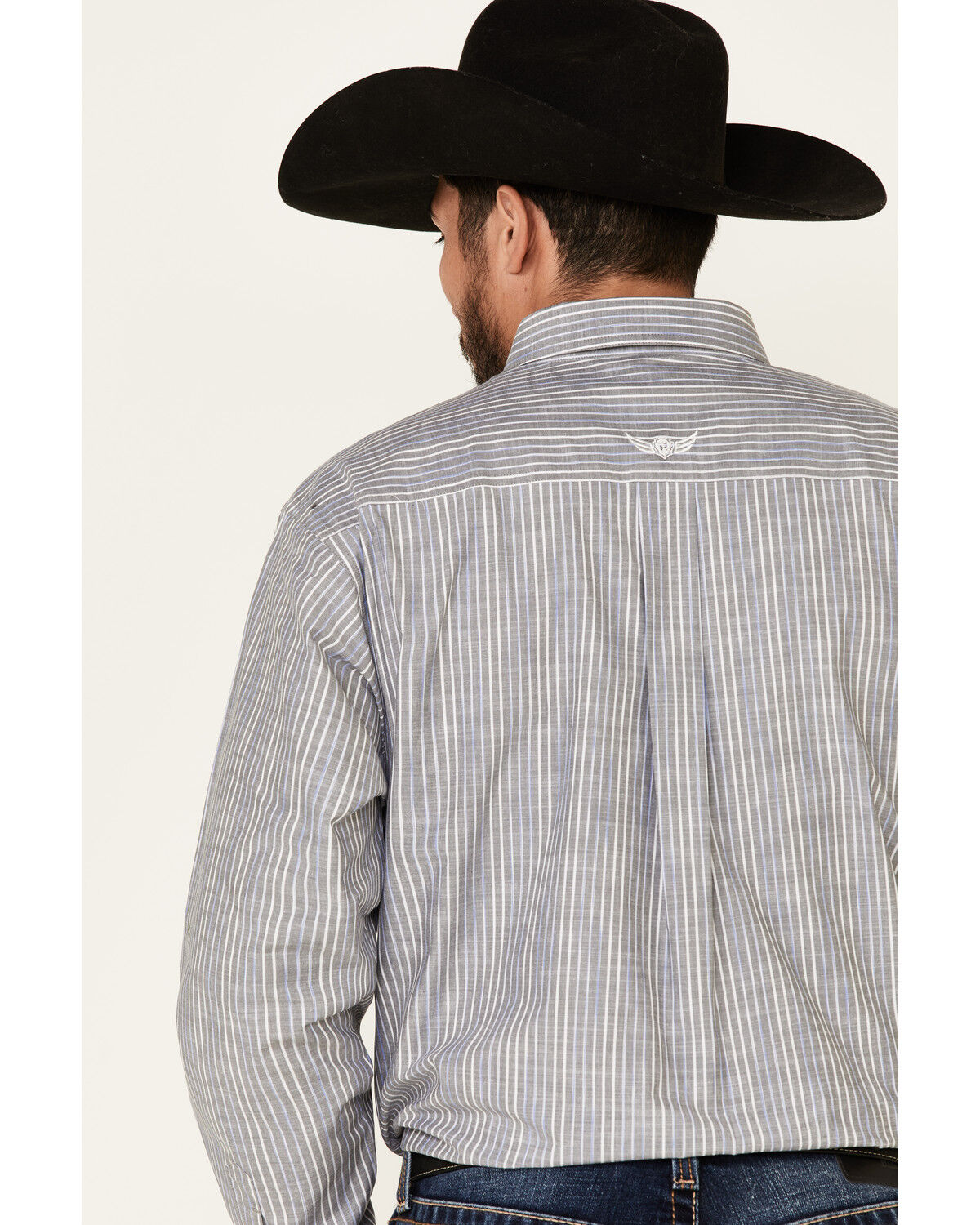 Image #5 - Ariat Men's Structure Stretch Striped Long Sleeve Western Shirt, , hi-res