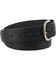 Justin Men's Leather Overlay Belt, Black, hi-res