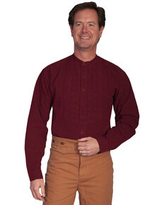 Rangewear by Scully Paisley Inset Bib Shirt - Big & Tall, Burgundy, hi-res