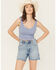 Image #1 - Fornia Women's Lace Trim Bralette, Blue, hi-res