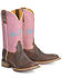 Image #1 - Tin Haul Women's Azteca Western Boots - Broad Square Toe, Brown, hi-res