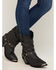 Image #2 - Shyanne Women's Tammye Slouch Harness Fashion Boots - Pointed Toe, Black, hi-res