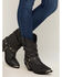 Shyanne Women's Tammye Slouch Harness Fashion Boots - Pointed Toe, Black, hi-res