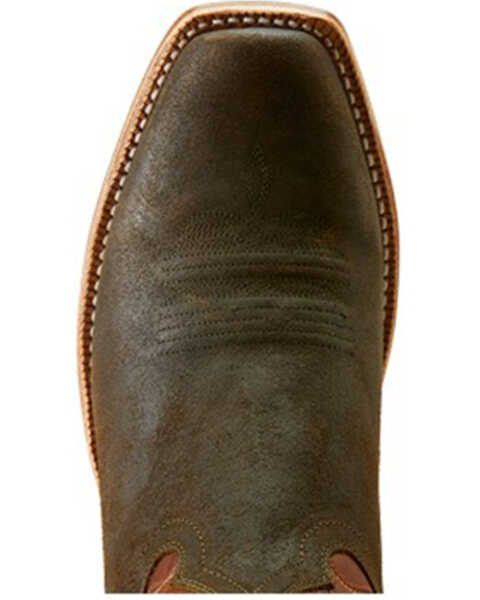 Image #4 - Ariat Men's Futurity Time Roughout Western Boots - Square Toe , Dark Green, hi-res