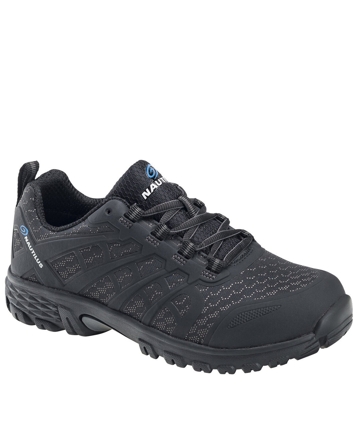 Image #1 - Nautilus Men's Stratus Work Shoes - Alloy Toe, Black, hi-res