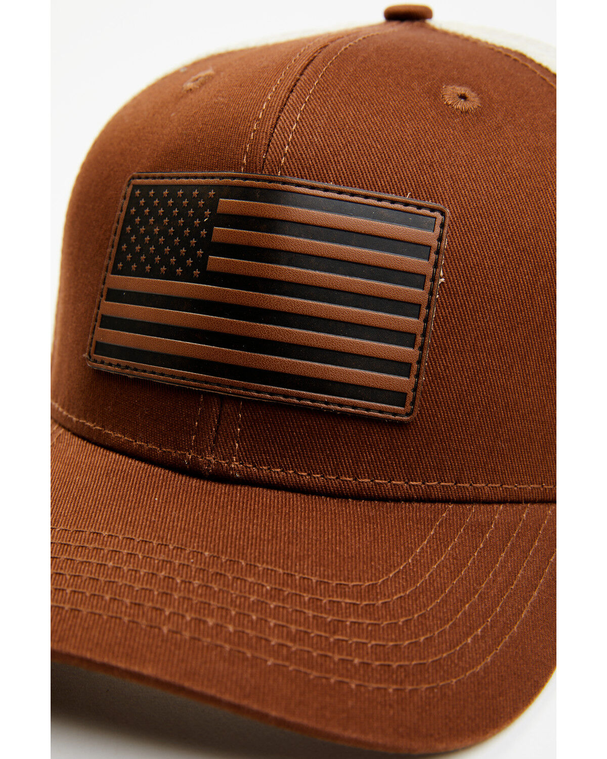 Image #2 - Cody James Men's American Flag Patch Ball Cap, Pecan, hi-res