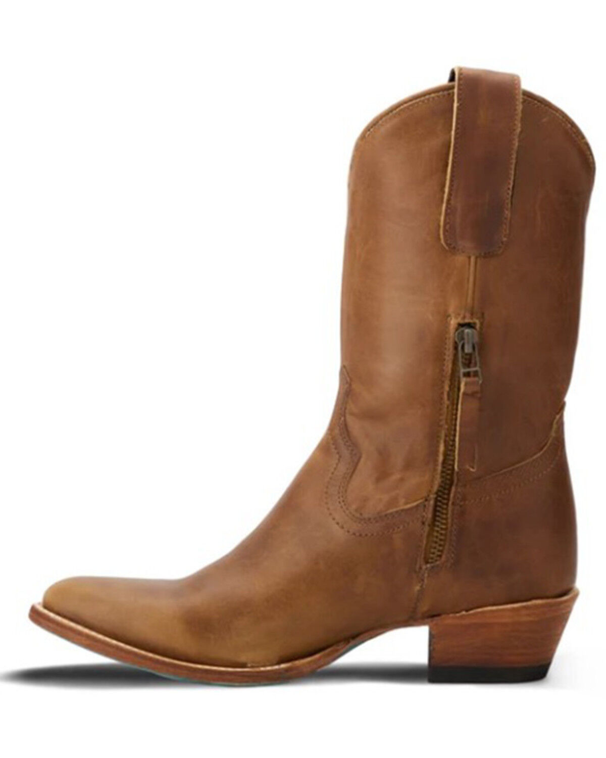 Image #3 - Lane Women's Plain Jane Midi Western Boots - Round Toe, Brown, hi-res