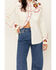 Image #3 - Rockmount Ranchwear Women's Vintage Floral Embroidered Long Sleeve Snap Western Shirt , Ivory, hi-res