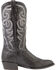 Image #2 - El Dorado Men's Handmade Ostrich Leg Western Boots - Round Toe, Black, hi-res