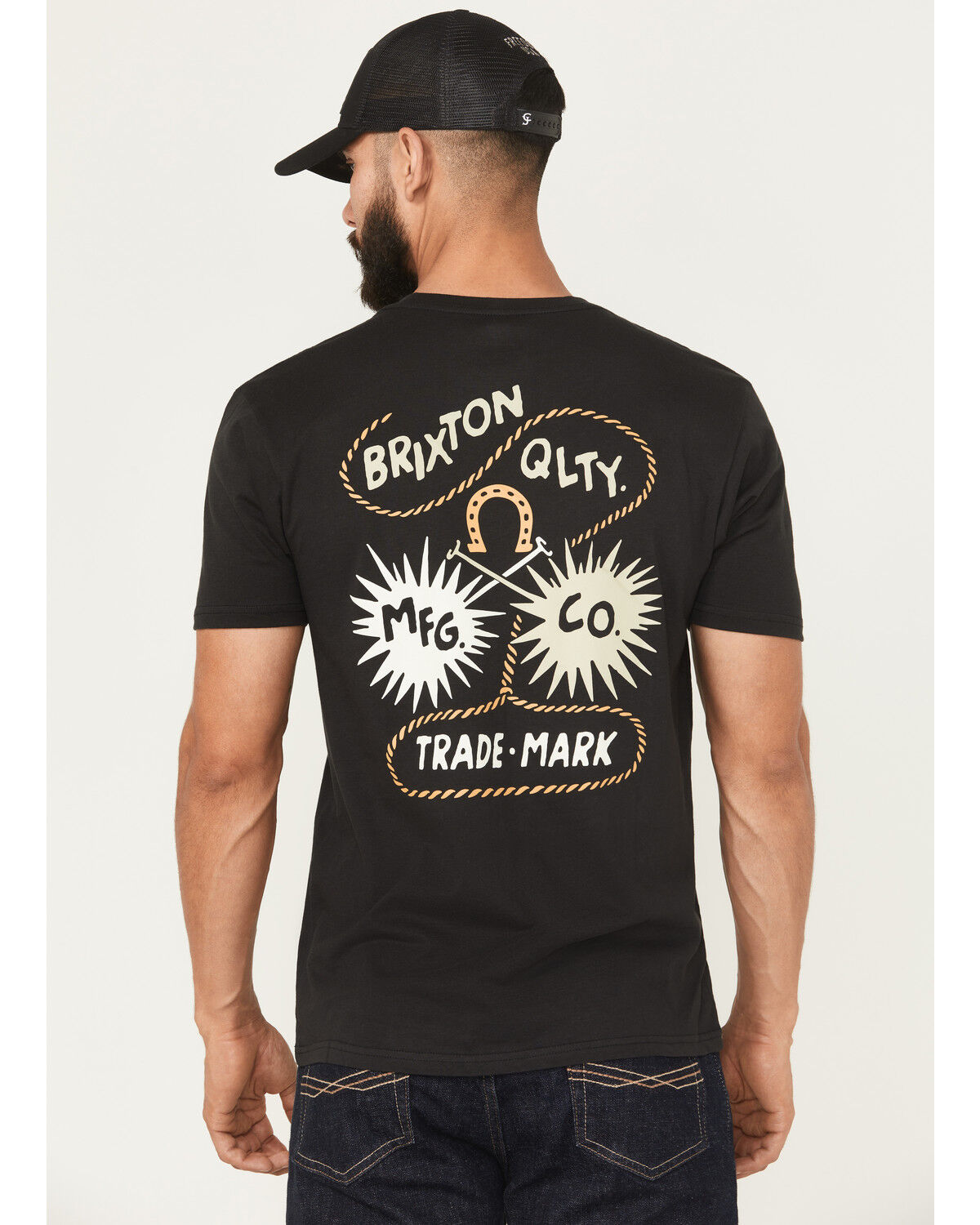 Image #1 - Brixton Men's Remo Logo Short Sleeve Graphic T-Shirt, Black, hi-res