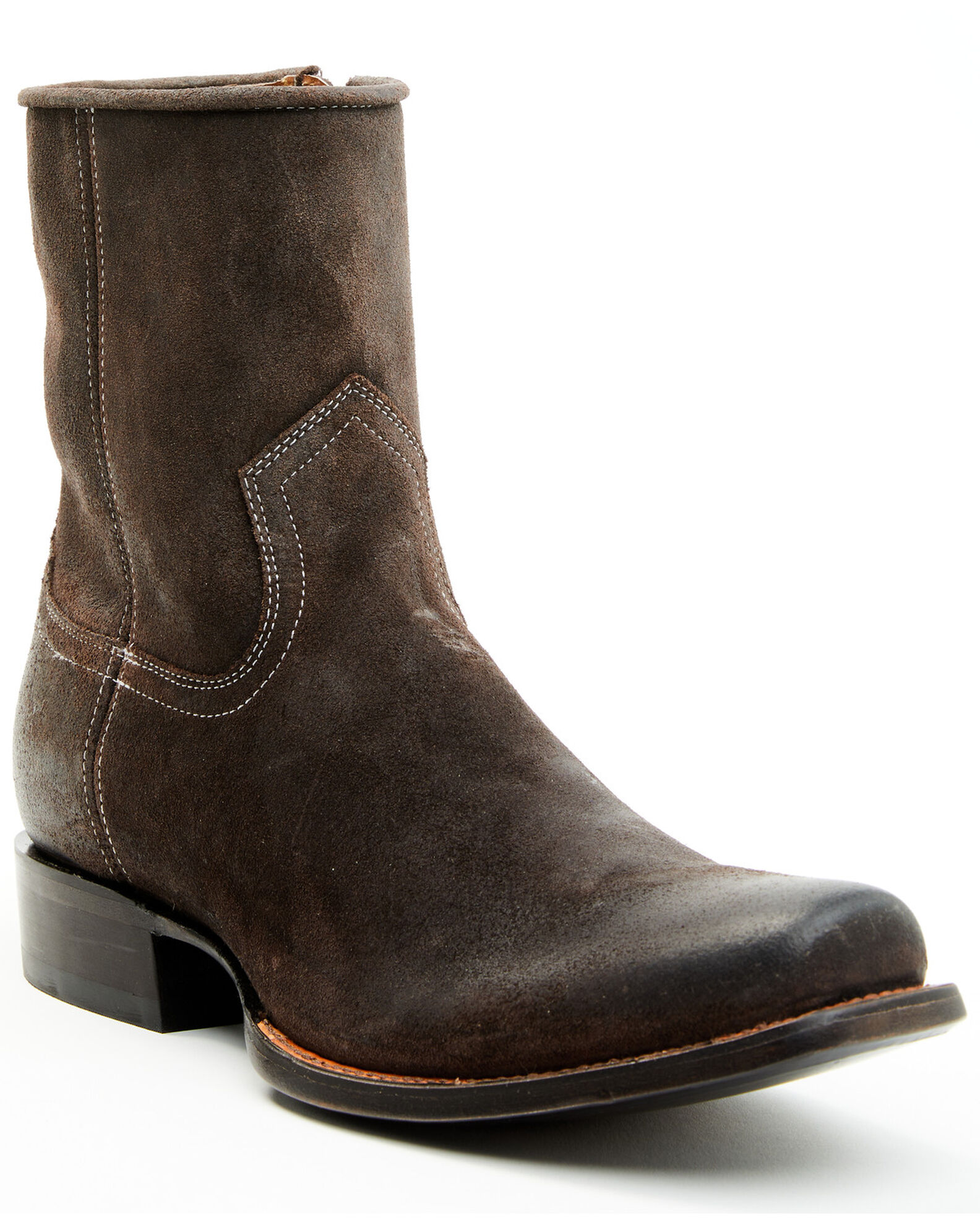 Moonshine Spirit Men s 8 Pancho Roughout Zipper Western Boots Square Toe Country Outfitter
