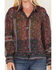Image #3 - Molly Bracken Women's Metallic Floral Stripe Blouse, Multi, hi-res