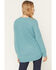 Image #4 - Cotton & Rye Women's Solid Sweater, Aqua, hi-res