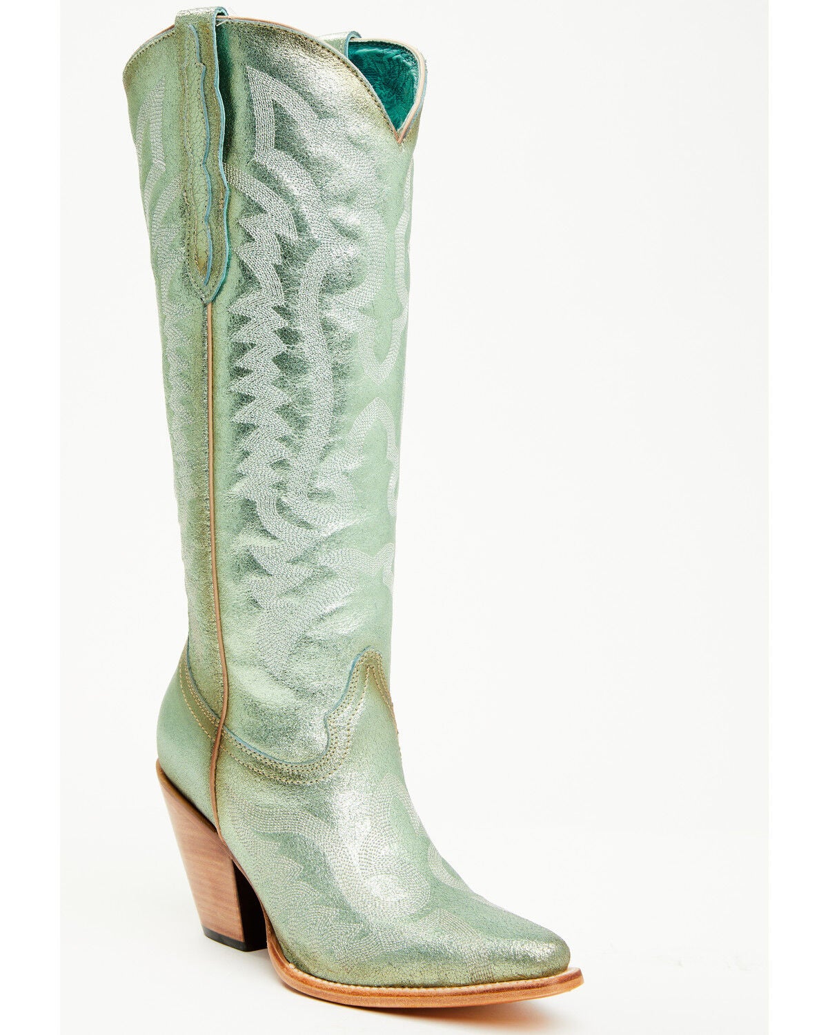 Corral Women's Metallic Tall Western Boots - Snip Toe, Green, hi-res