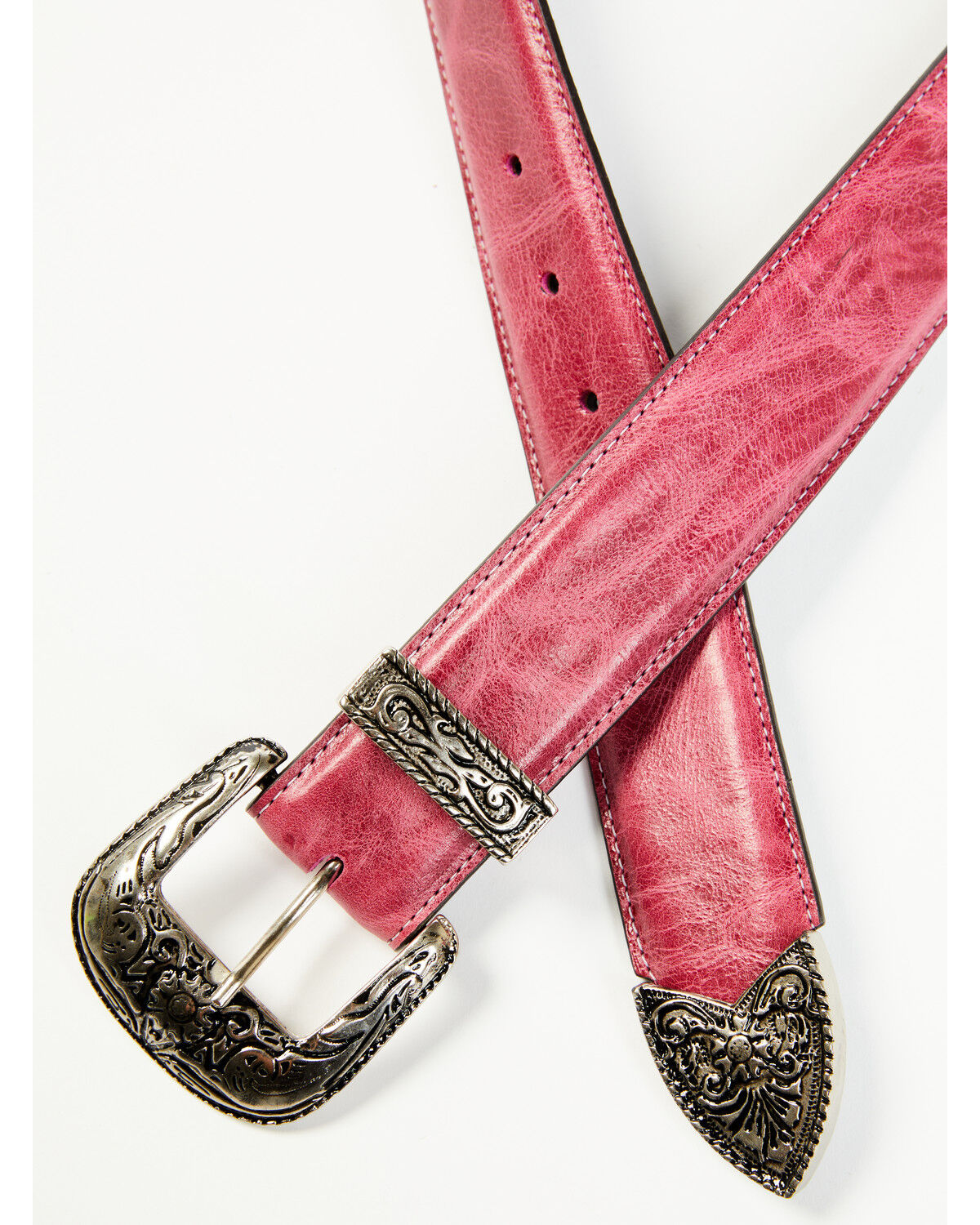 Image #2 - Idyllwind Women's Fuchsia Wheels Western Belt, Fuchsia, hi-res