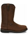 Image #2 - Justin Men's Drywall Waterproof Work Boots - Soft Toe, Brown, hi-res